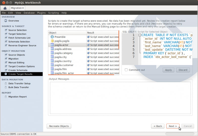 Segment MySQL - Create Targets Results Page